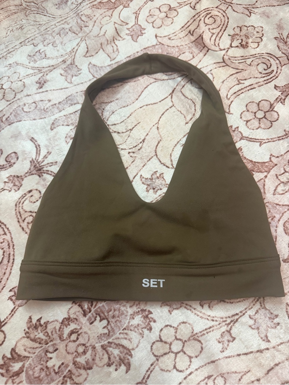 brown Set Active halter bra